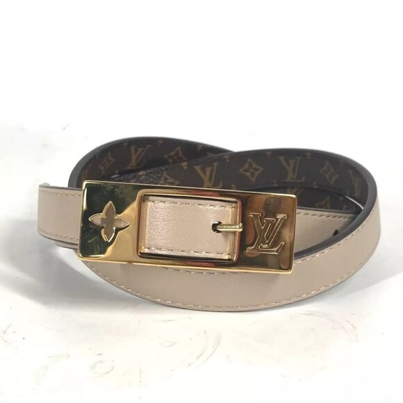 LOUIS VUITTON M8370Y Monogram Belt-LV Duo 18MM Reversible Accessories Thin Belt - Picture 1 of 13